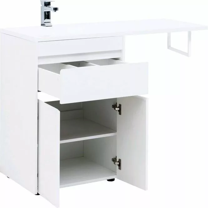фото Тумба с раковиной Aquanet Токио 120 L белый (напольная, 1 ящик, 2 дверцы) арт. 00239211 