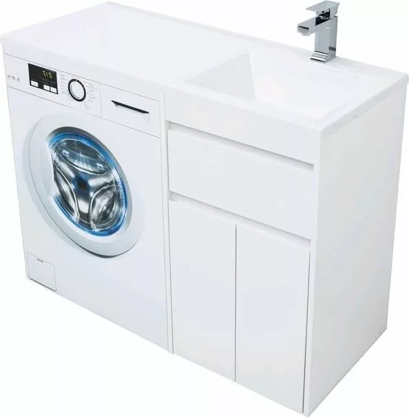 фото Тумба с раковиной Aquanet Токио 110 R белый (напольная, 1 ящик, 2 дверцы) арт. 00239207 
