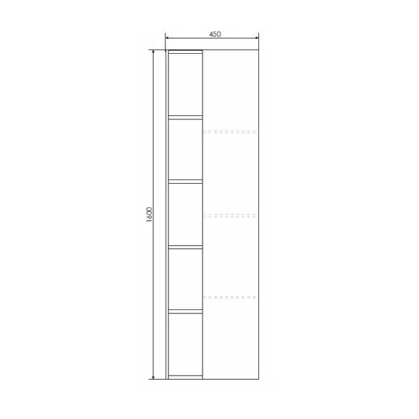 фото Шкаф-пенал Comforty Турин 45 дуб бежевый 