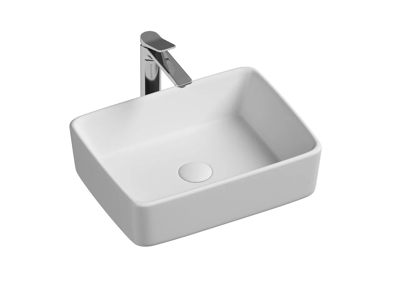 картинка Накладная раковина Ceramicanova Element CN6037 цвет белый 48х37 см 